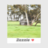 古い木製シャックステッカー シール (シート)