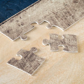 古い木製セルビア国旗 ジグソーパズル (側面)