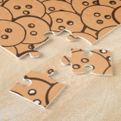 古い木製ボタンパターン ジグソーパズル (側面)