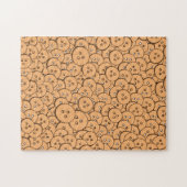 古い木製ボタンパターン ジグソーパズル (横)