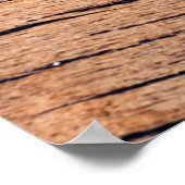 古い木製ボード、コピー宇宙木製のテクスチャパターン ポスター (角)