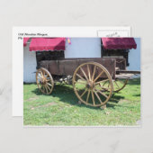 古い木製ワゴン ポストカード (正面/裏面)