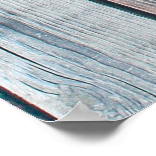 古い木製色彩の鮮やかのフェンスの色違う、傾向 ポスター (角)