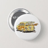 古い木質 缶バッジ (正面&裏面)