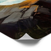 古い木造の家の朽ち果てた響き ポスター (角)