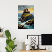 古い木造の家の朽ち果てた響き ポスター (ホームオフィス)