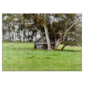 古い木造の小屋 カッティングボード (正面)