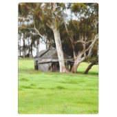 古い木造の小屋 クリップボード (裏面)