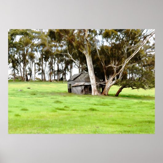 古い木造の小屋 ポスター (正面)