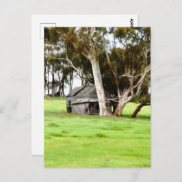 古い木造の小屋 ポストカード