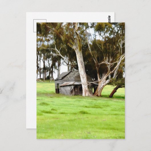 古い木造の小屋 ポストカード (正面/裏面)