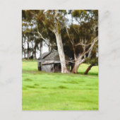 古い木造の小屋 ポストカード (正面)