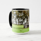 古い木造の小屋 マグカップ (正面左)