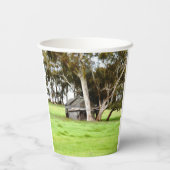 古い木造の小屋 紙コップ (裏面)