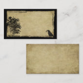 古い木、カラス及び星のきちんとした名刺 名刺 (正面/裏面)