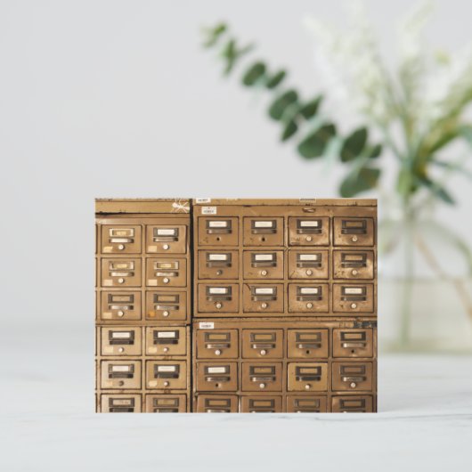 古い未使用のファイリングキャビネット ポストカード (スタンド正面)