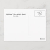 古い未使用のファイリングキャビネット ポストカード (裏面)