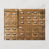 古い未使用のファイリングキャビネット ポストカード (正面)