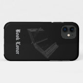 古い本と羽ペンの本好き電話ケース Case-Mate iPhoneケース (裏面(横))