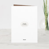 古い本に書かれたタビー猫 カード (裏面)