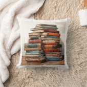 古い本のスタック両面装飾用クッション クッション (ブランケット)
