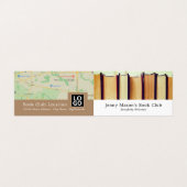 古い本の列,ブッククラブ詳細 名刺 (外部フラット)