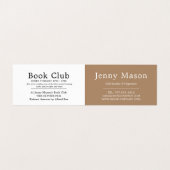 古い本の列,ブッククラブ詳細 名刺 (内部フラット)