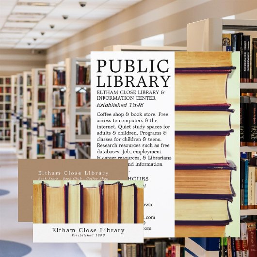 古い本の列，ライブラリ広告ズ チラシ