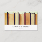 古い本の列，作家 名刺 (正面)