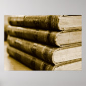 古い本の山 ポスター (正面)