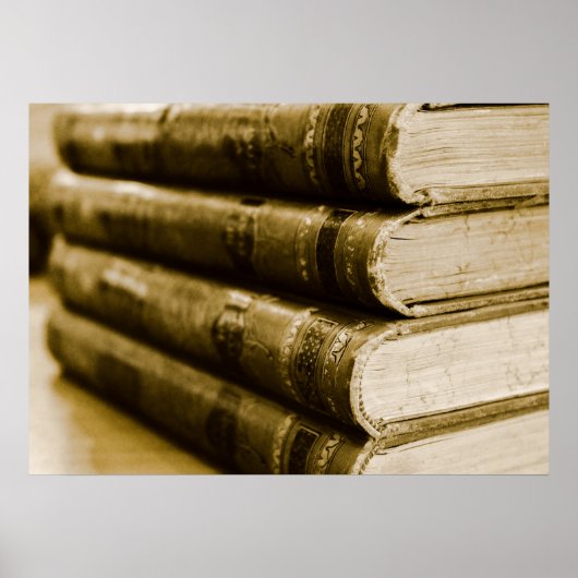 古い本の山 ポスター (正面)