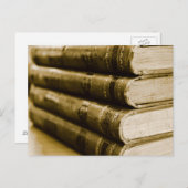 古い本の山 ポストカード (正面/裏面)