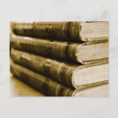 古い本の山 ポストカード (正面)
