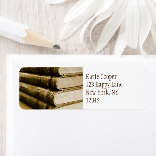 古い本の山 ラベル (インサイチュ)