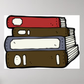 古い本の積み重ね ポスター (正面)