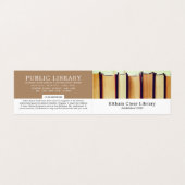 古い本の行，ライブラリ，図書館詳細 名刺 (外部フラット)