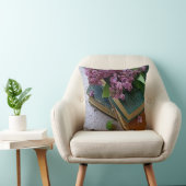 古い本やライラック クッション (椅子)