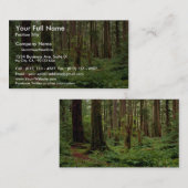 古い材木の中の剣シダのカーペット 名刺 (正面/裏面)