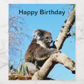 古い松の木にコアラ・ベアー。 ワインラベル (シングルラベル)