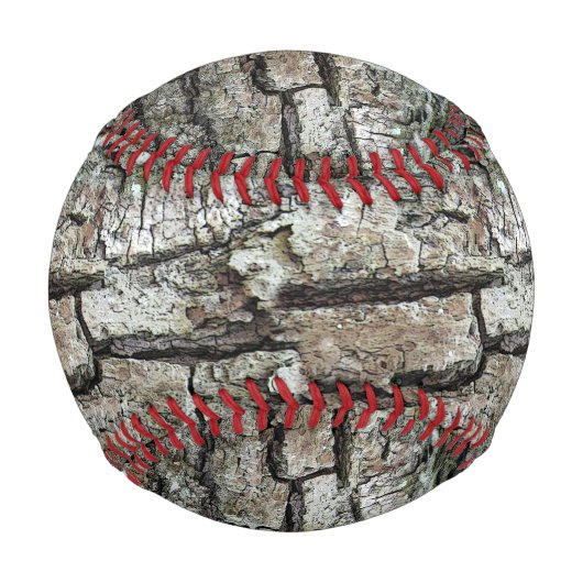 古い松の樹皮 野球ボール (裏面)