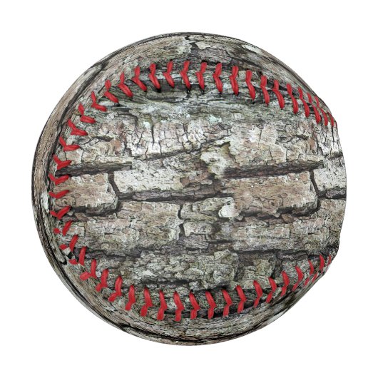 古い松の樹皮 野球ボール (正面左)