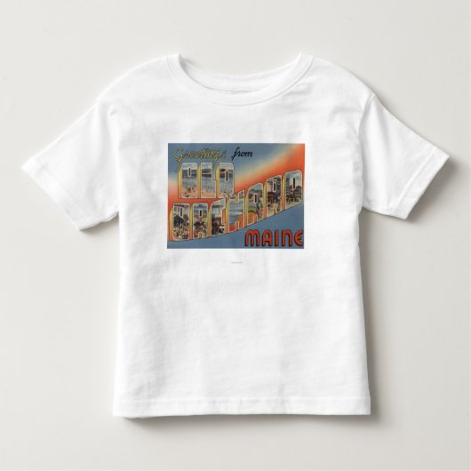 古い果樹園、メイン-大きい手紙場面 トドラーTシャツ (正面)