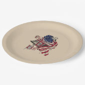 古い栄光および自由の鐘の紙皿 ペーパープレート (アングル)