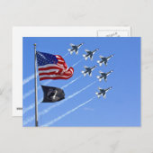 古い栄光と雷鳥とPOW MIAフラグ ポストカード (正面/裏面)