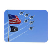 古い栄光と雷鳥とPOW MIAフラグ マグネット (横)