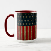 古い栄光のヴィンテージの旗のマグ、米国 マグカップ (左)