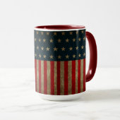 古い栄光のヴィンテージの旗のマグ、米国 マグカップ (正面右)