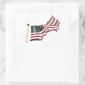 古い栄光の中に十字架 – メモリアルデー 長方形シール (バッグ)