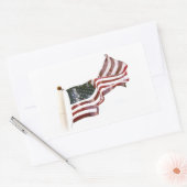 古い栄光の中に十字架 – メモリアルデー 長方形シール (封筒)