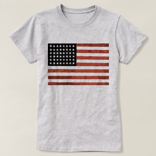 古い栄光の米国旗のティー Tシャツ (デザイン正面)